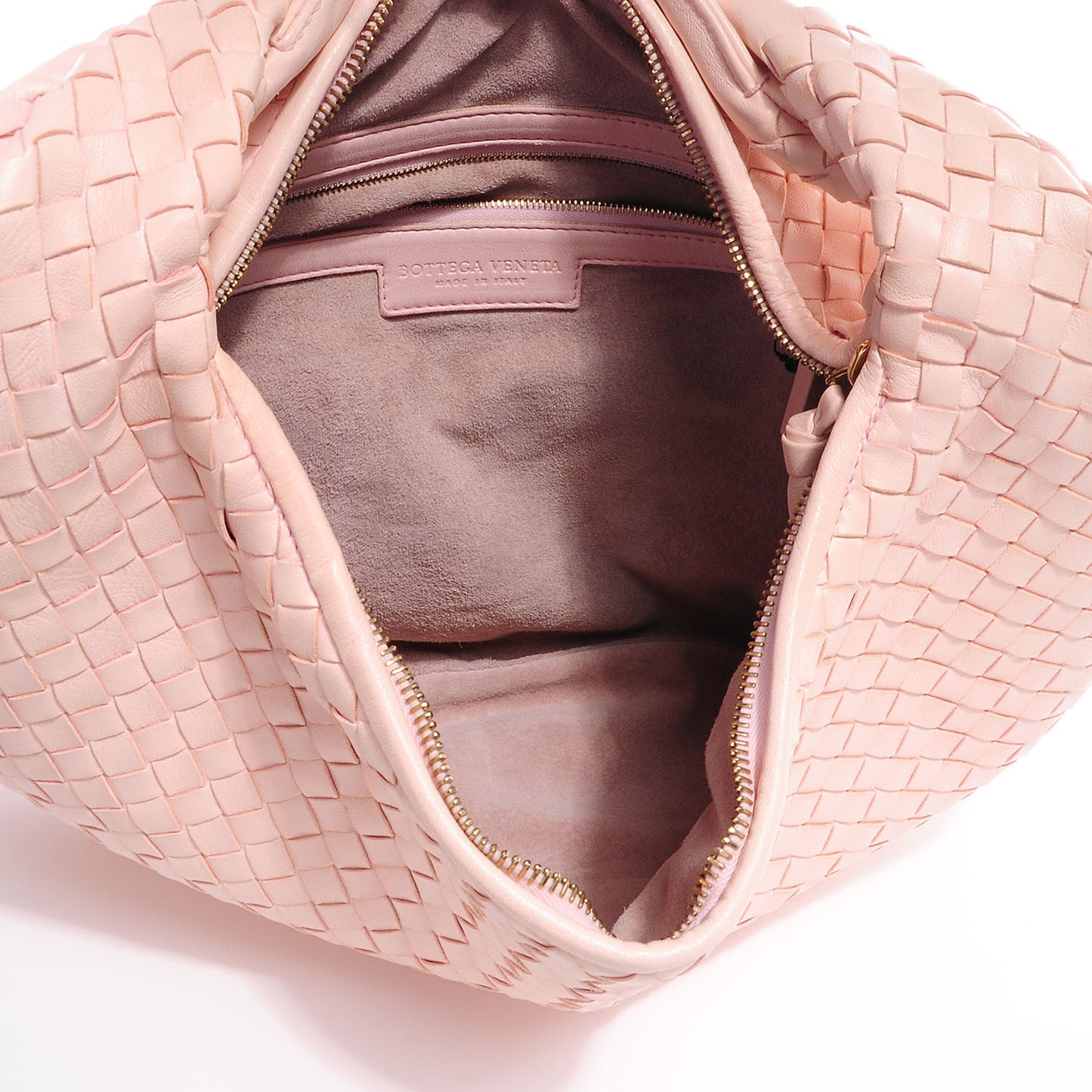 Nappa Intrecciato Medium Veneta Hobo Magnolia