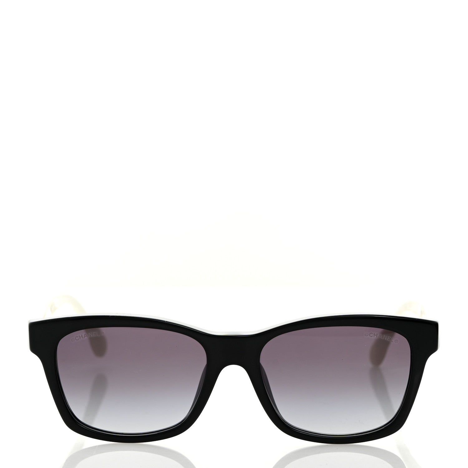 Chanel Acetate Quilted CC Square Sunglasses 5484-A White Black 2 of 7