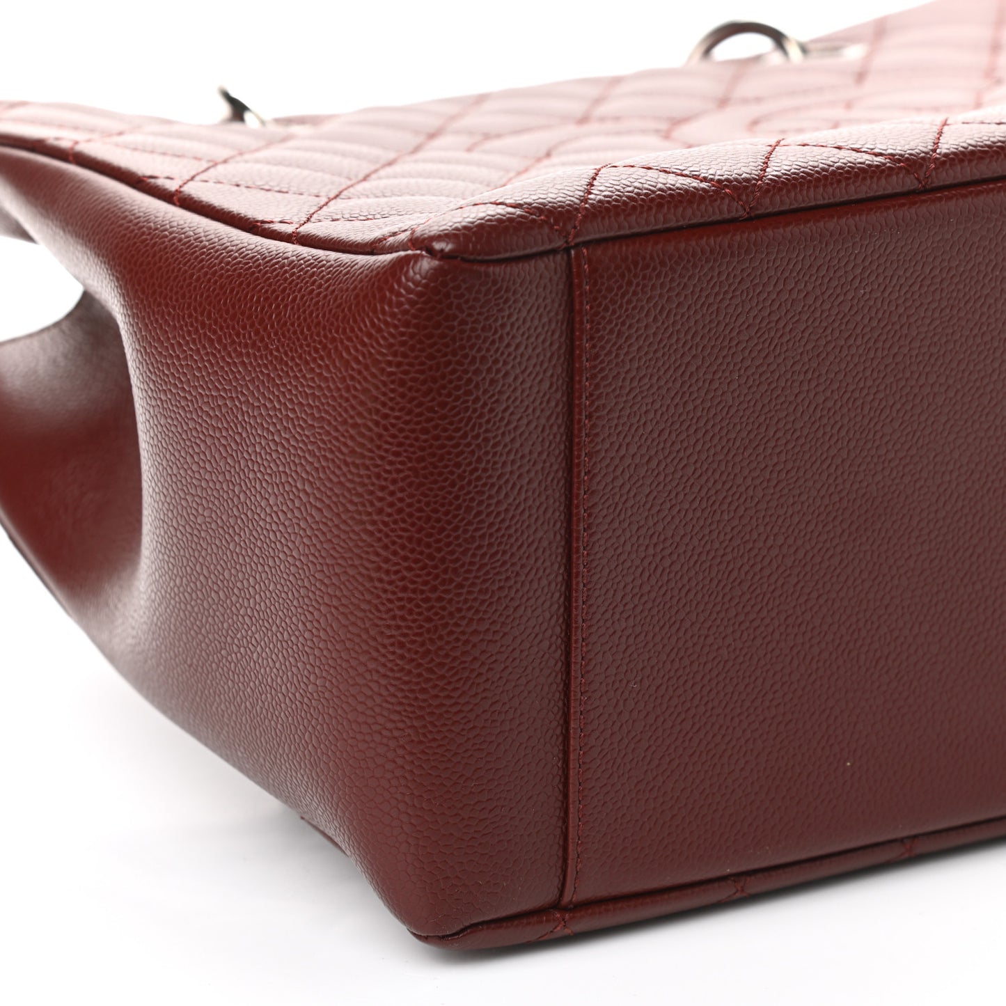 Caviar Quilted Grand Shopping Tote GST Dark Burgundy