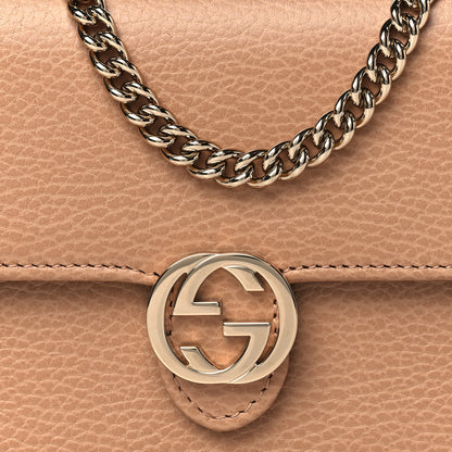 Gucci Dollar Calfskin Interlocking G Chain Wallet Camelia 7 of 10