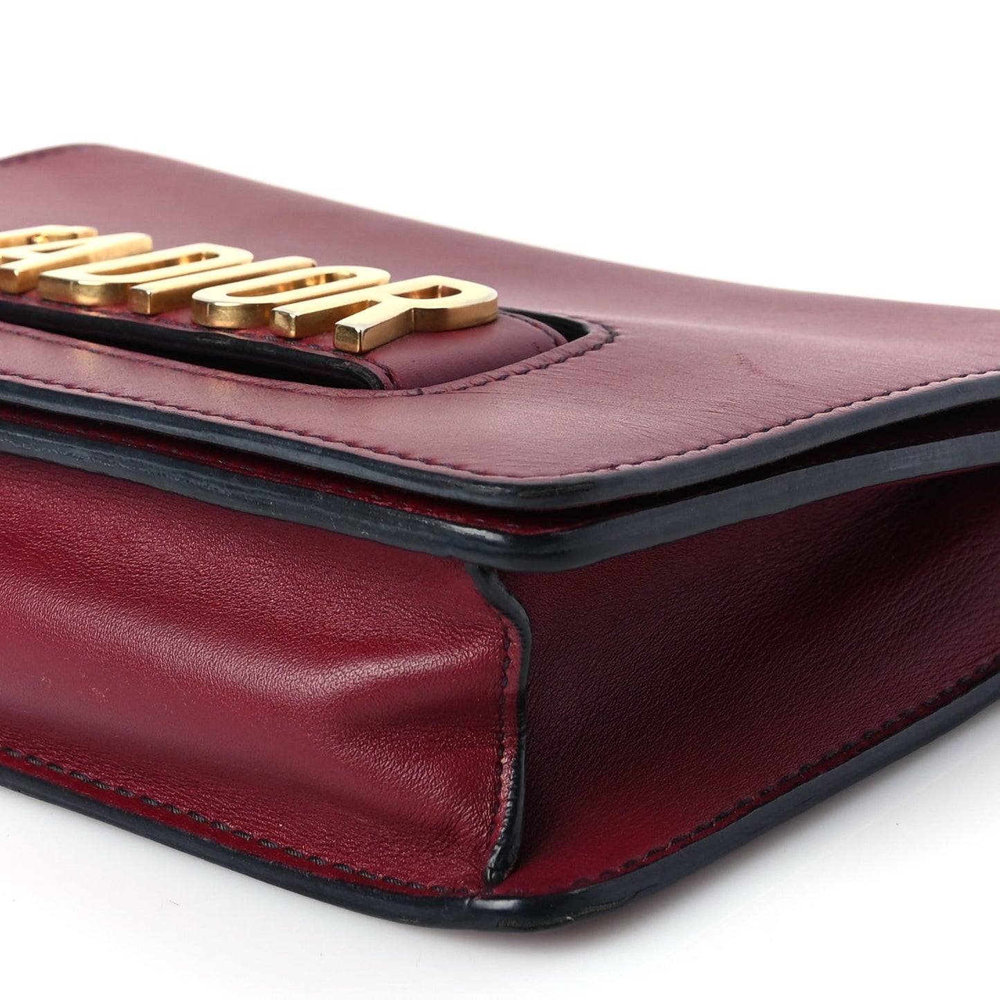 Calfskin J'Adior Chain Flap Bag Red