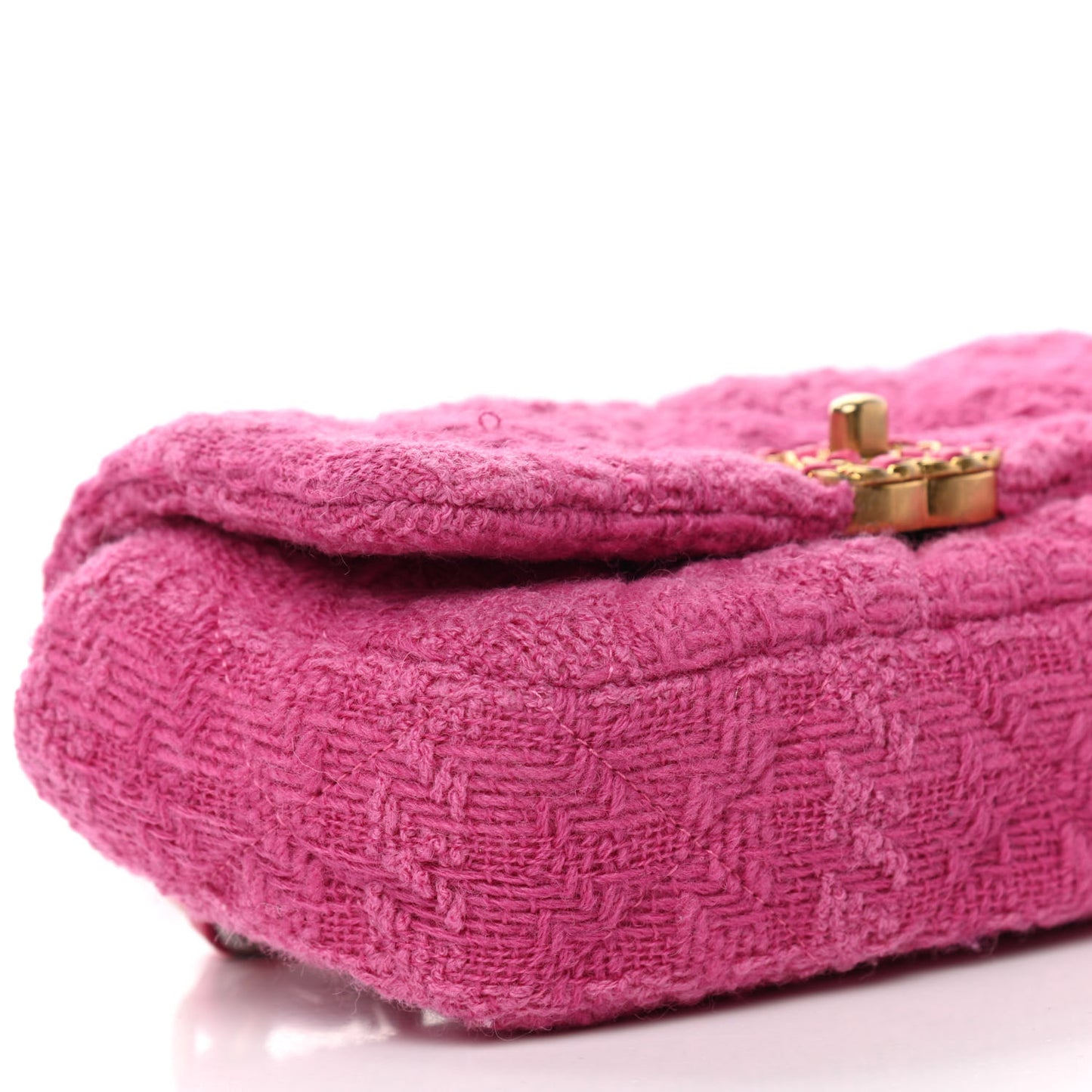 Tweed Quilted Chanel 19 Waist Bag Pink