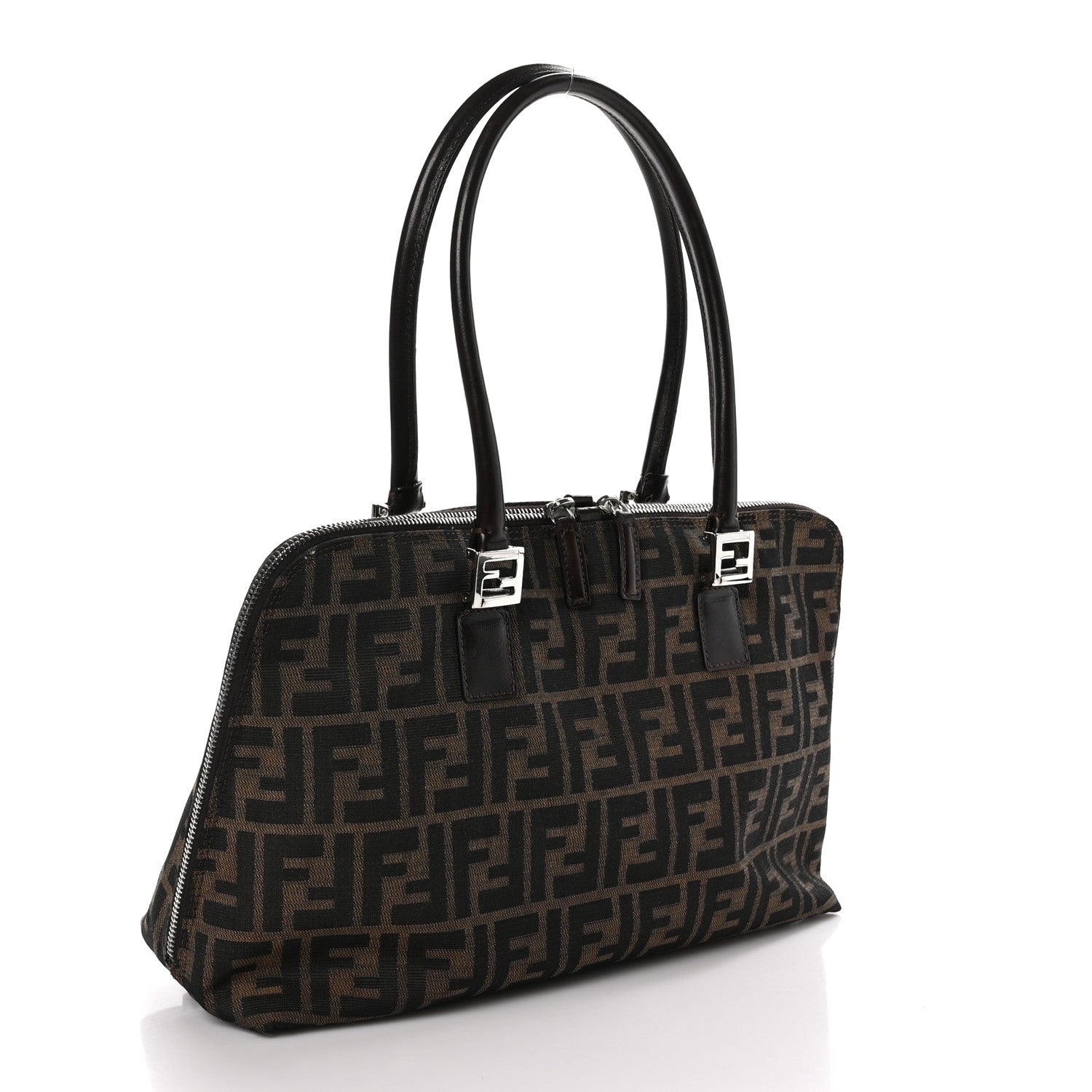 Fendi Zucca Top Handle Tote Tobacco 3 of 9