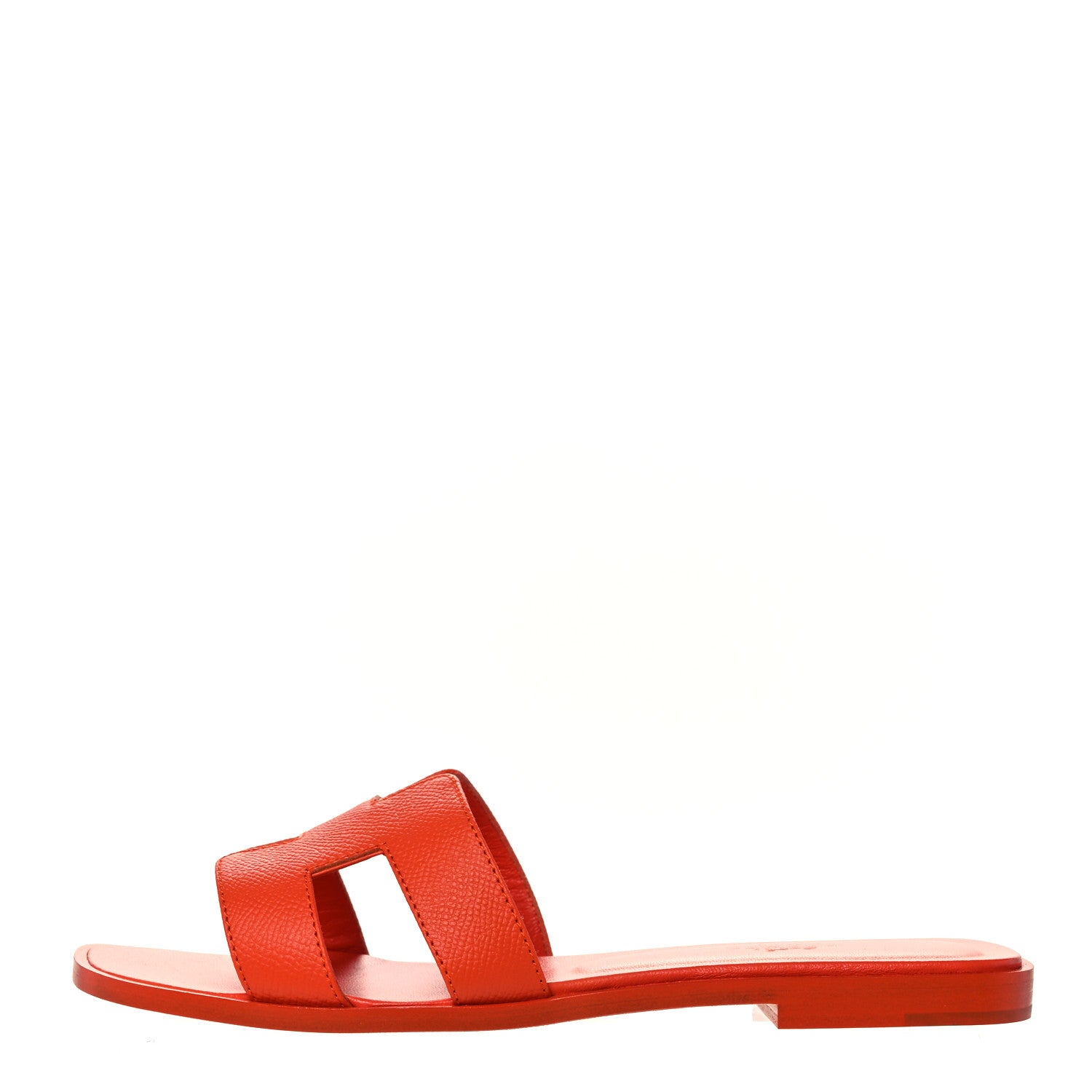 Hermes Epsom Oran Sandals 37.5 Orange Poppy 1 of 11
