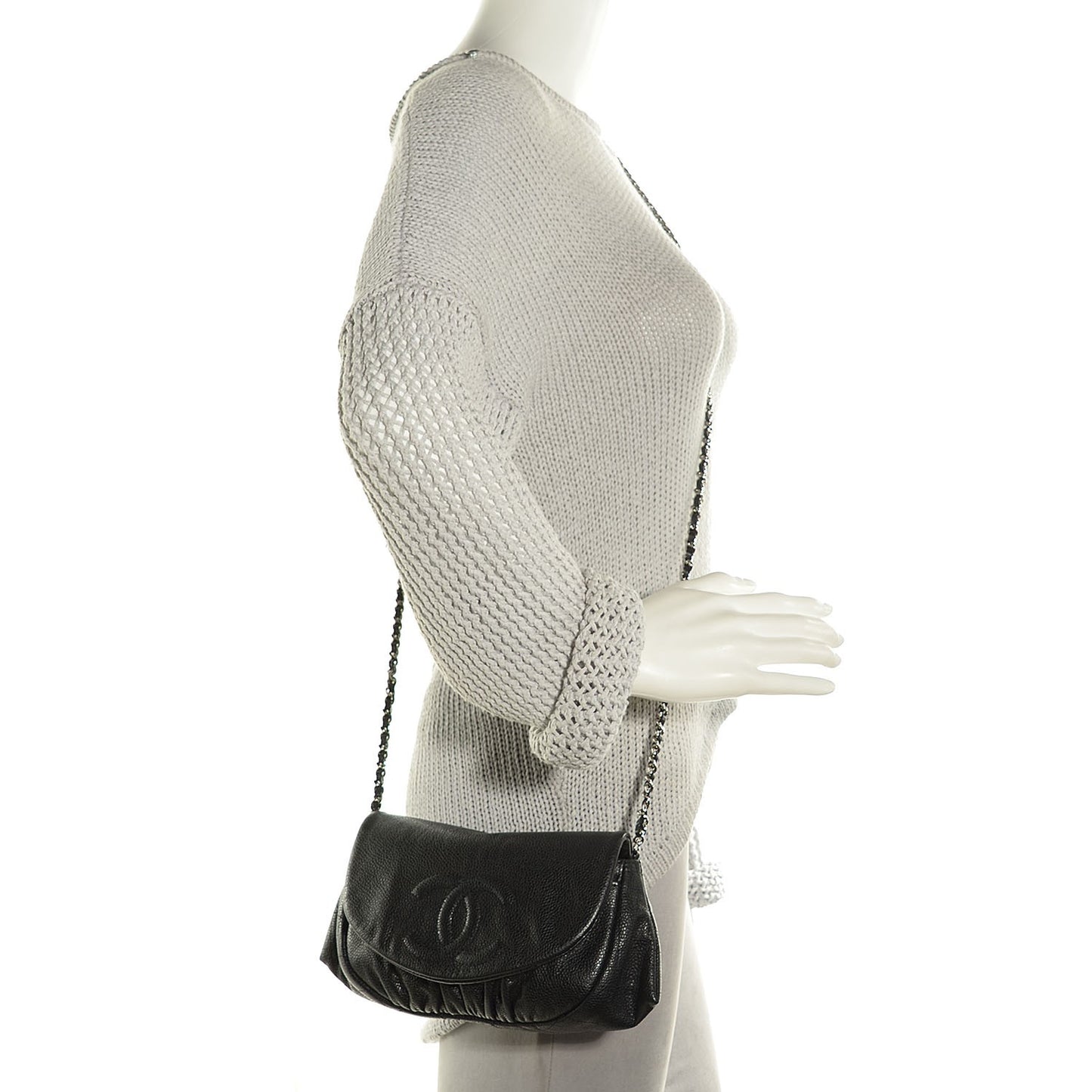 Caviar Half Moon Wallet On Chain WOC Black