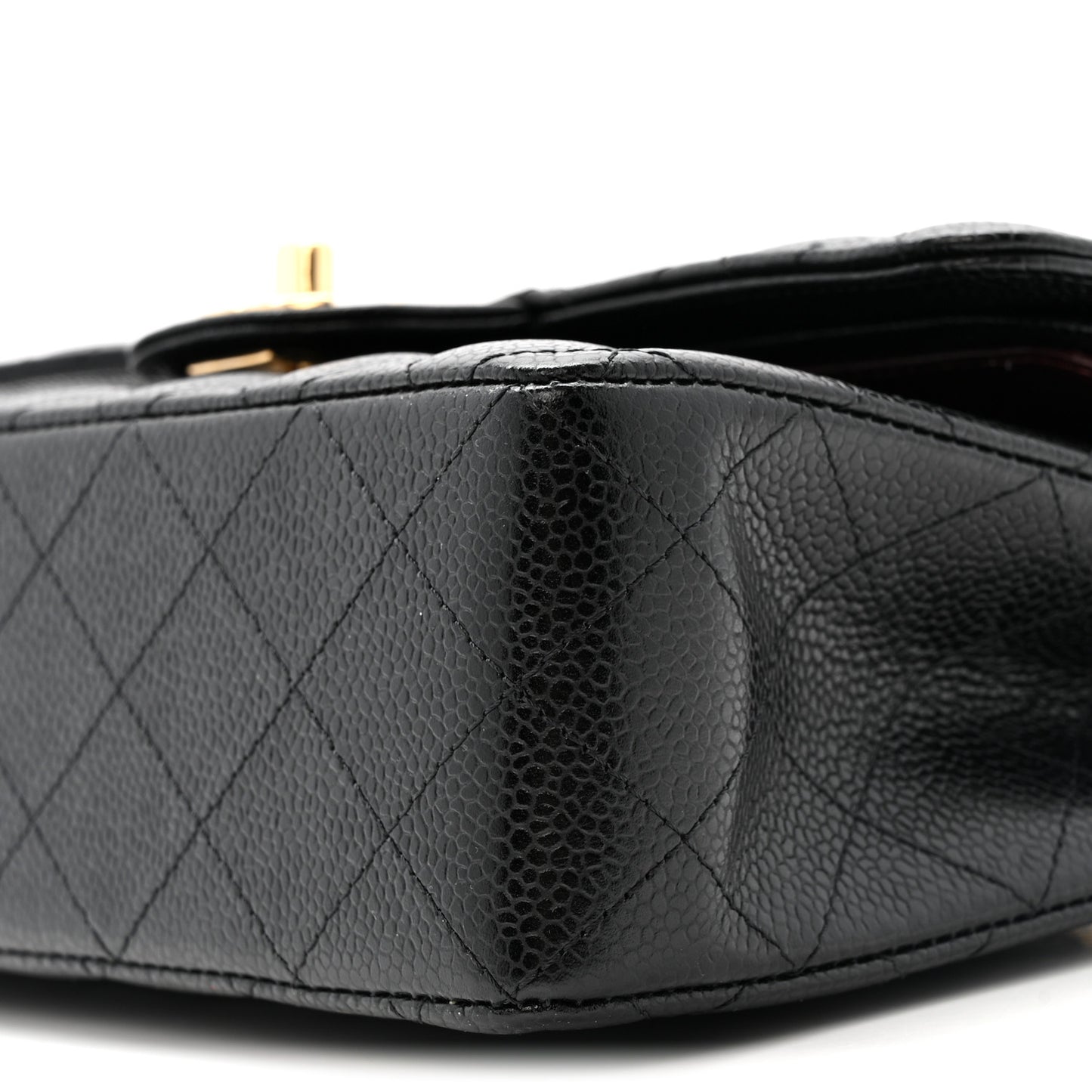 Caviar Quilted Small Double Flap Black