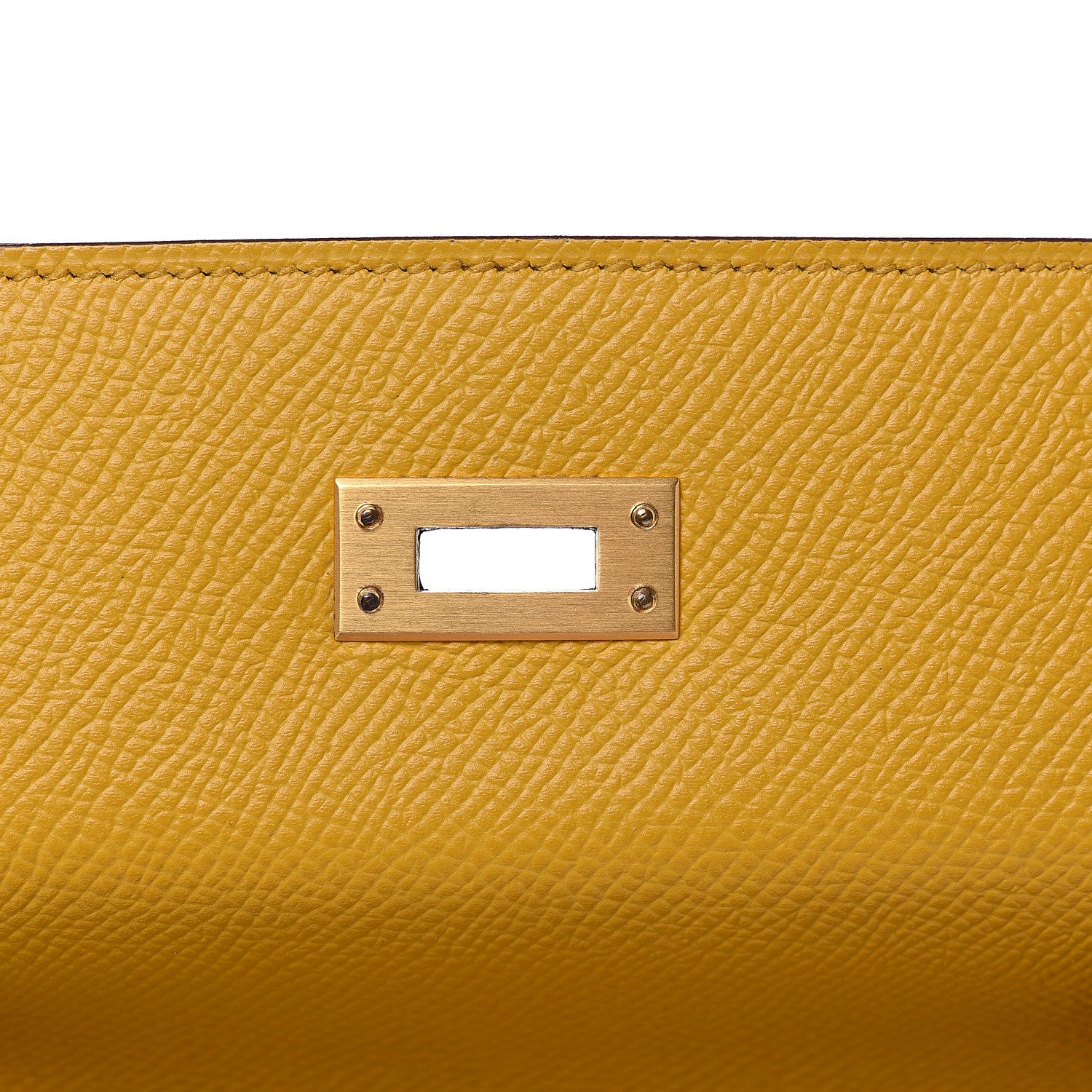 Hermes Epsom Horseshoe Kelly Sellier 25 Jaune Ambre Etoupe 14 of 34