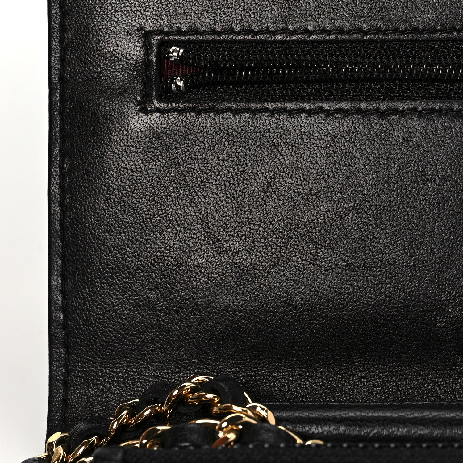 Chanel Lambskin Quilted Wallet On Chain WOC Black 9 of 11