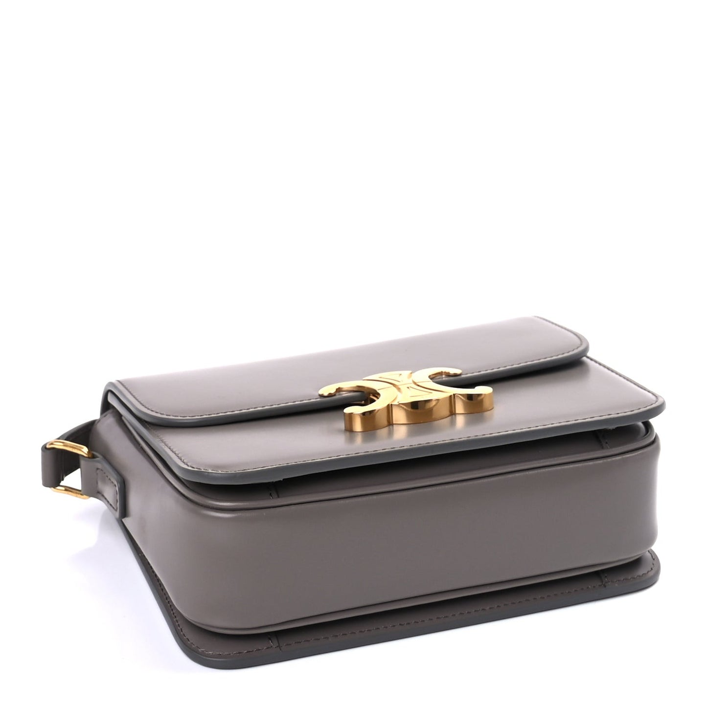 Shiny Calfskin Medium Triomphe  Pebble