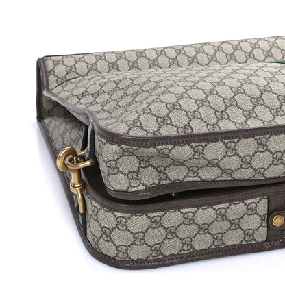 Gucci GG Supreme Monogram Textured Dollar Calfskin Web Ophidia Savoy Garment Bag Beige Ebony New Acero 7 of 7