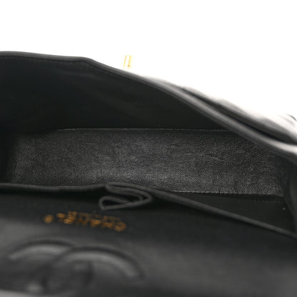 Chanel Lambskin Chevron Quilted Small Double Flap Black 5 of 14