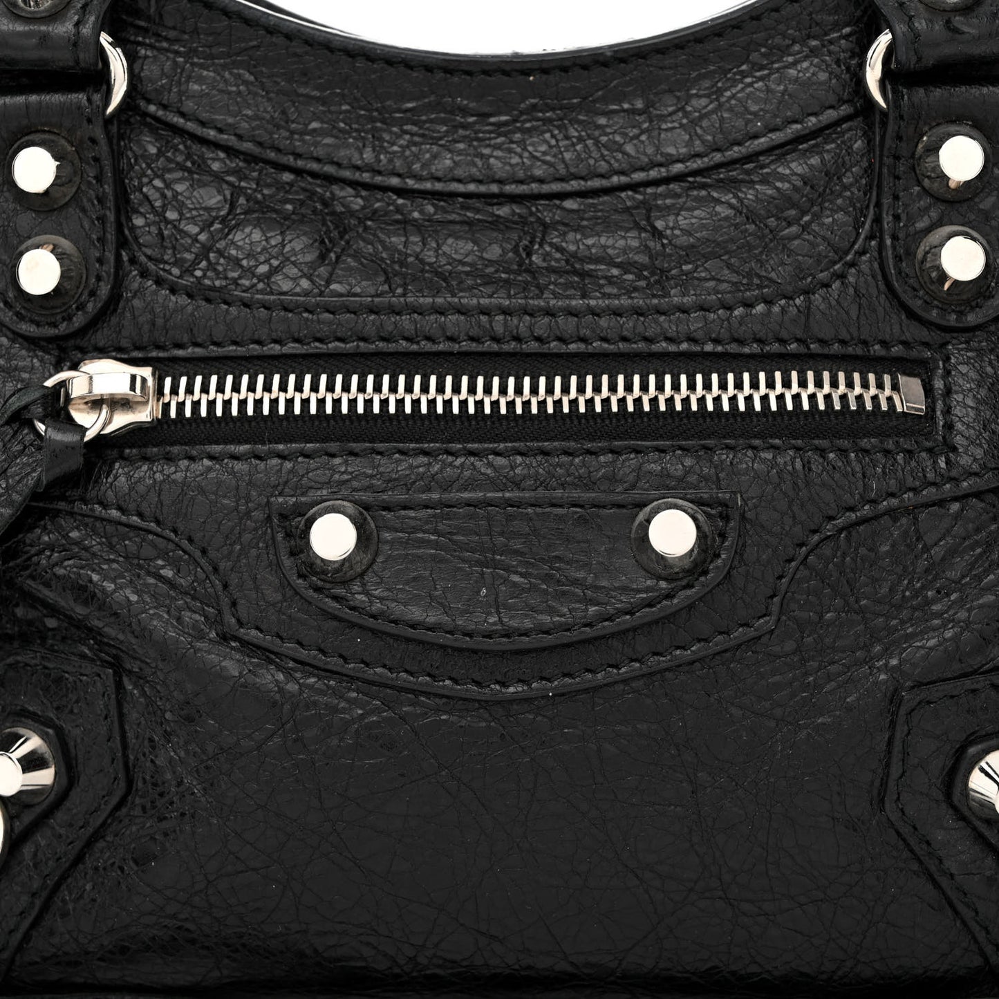 Agneau Classic Silver Hardware Mini City Black