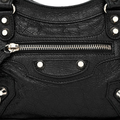 Balenciaga Agneau Classic Silver Hardware Mini City Black 8 of 11