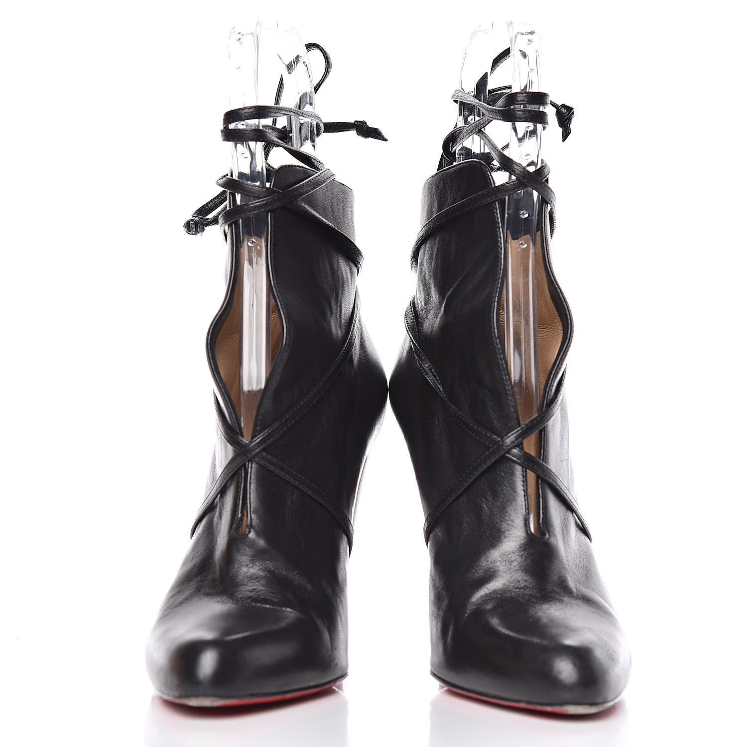 Christian Louboutin Shiny Nappa S.I.T. Rain 100 Ankle Boots 37 Black 5 of 13