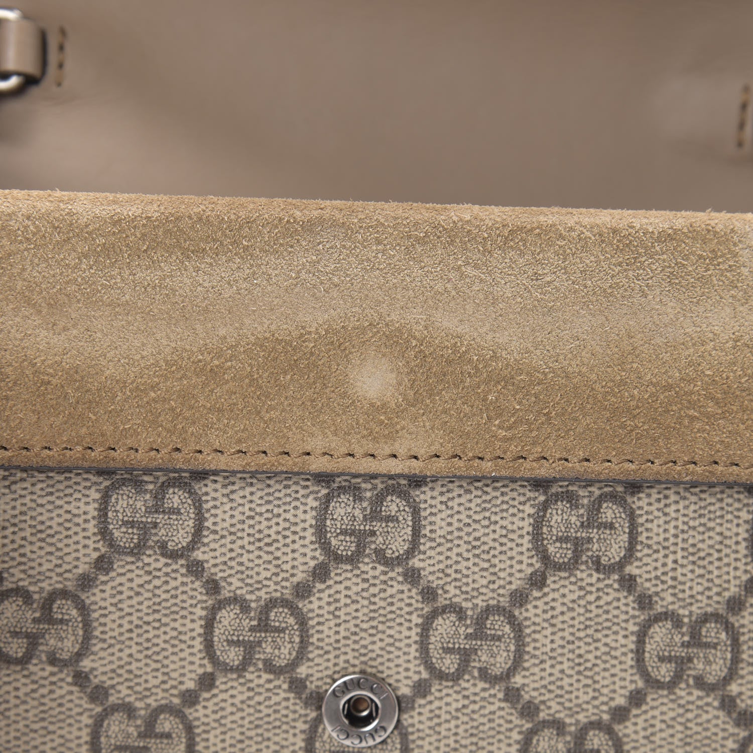 Gucci GG Supreme Monogram Super Mini Dionysus Shoulder Bag Taupe 10 of 11