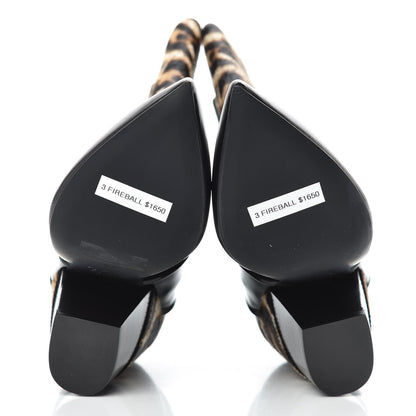 Louis Vuitton Calfskin Patent Pony Hair Fireball Ankle Boots 37 Leopard 5 of 8