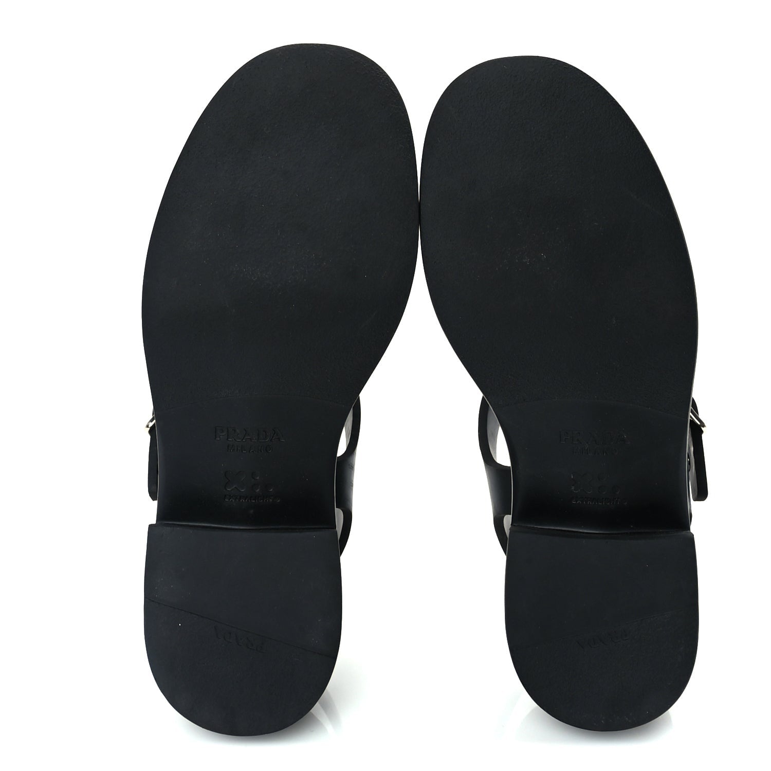 Prada Foam Rubber Metal Triangle Logo 50mm Cage Sandals 38  Black 6 of 8