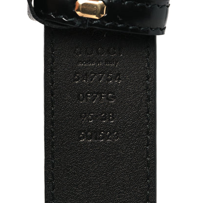 Gucci Calfskin Logo Belt 95 38 Black 4 of 6