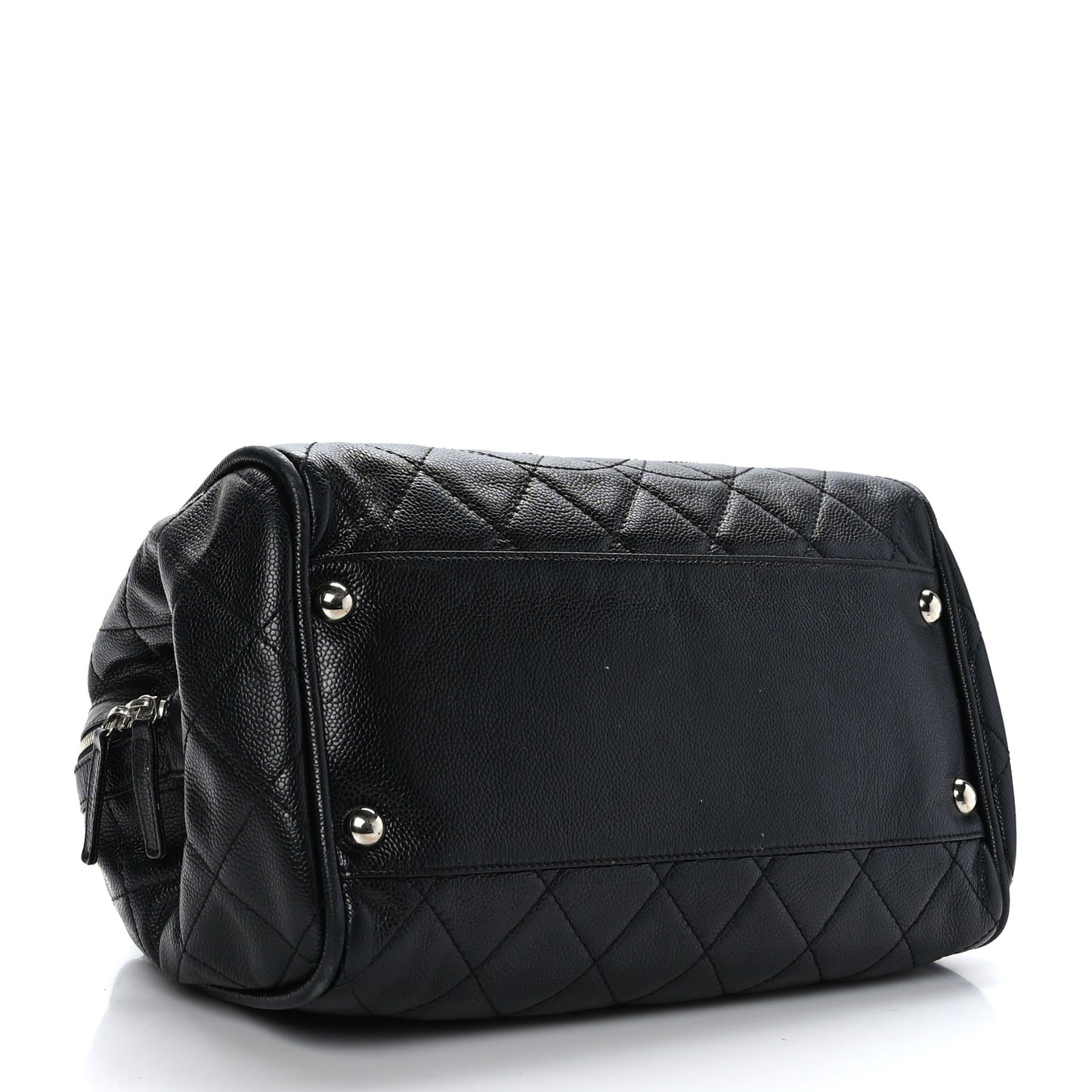 Caviar Quilted CC Timeless Bowler Black