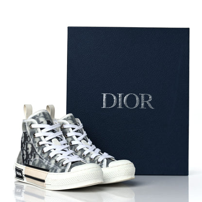 Christian Dior Technical Canvas Oblique B23 High Top Sneakers 35.5 White Black 10 of 10