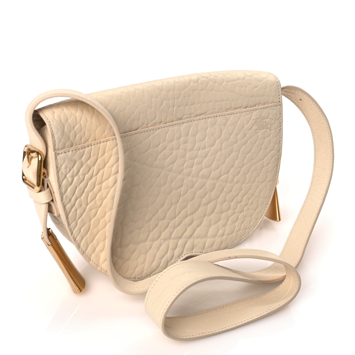 Burberry Grain Calfskin Chess Satchel Bag Beige 2 of 8