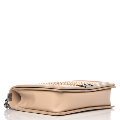 Chanel Python Calfskin Large Boy Flap Beige 4 of 13