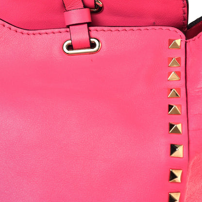 Valentino Garavani Vitello Medium Rockstud Tote Fuxia Fluo 12 of 19