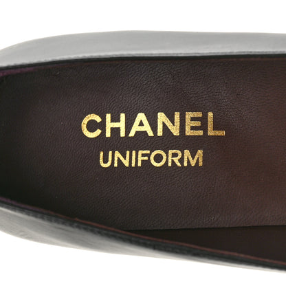 Chanel Lambskin Cap Toe CC Uniform Pumps 39 Black 8 of 10