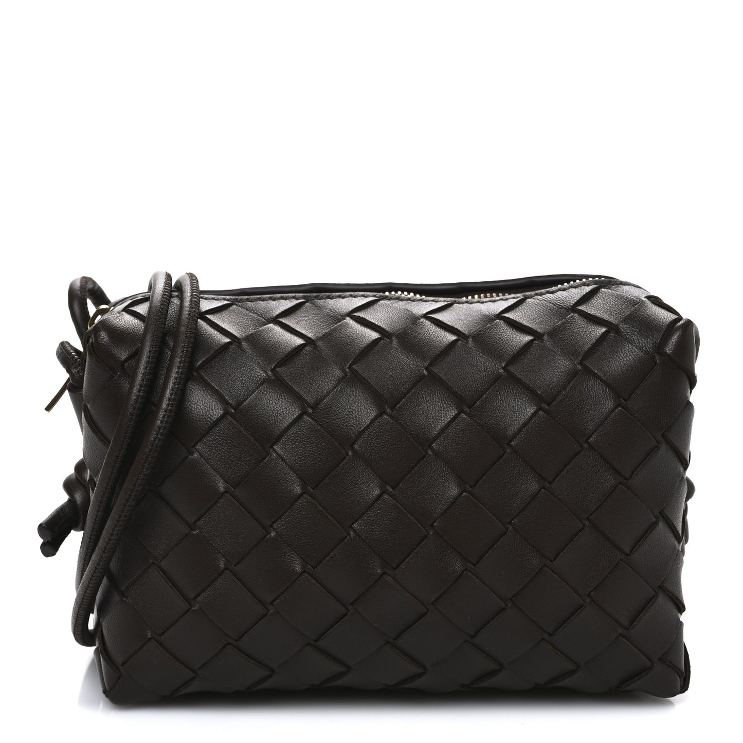 Nappa Intrecciato Mini Loop Camera Bag Light Brown