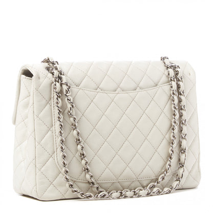 Chanel Caviar Quilted Maxi Single Flap White 2 of 9