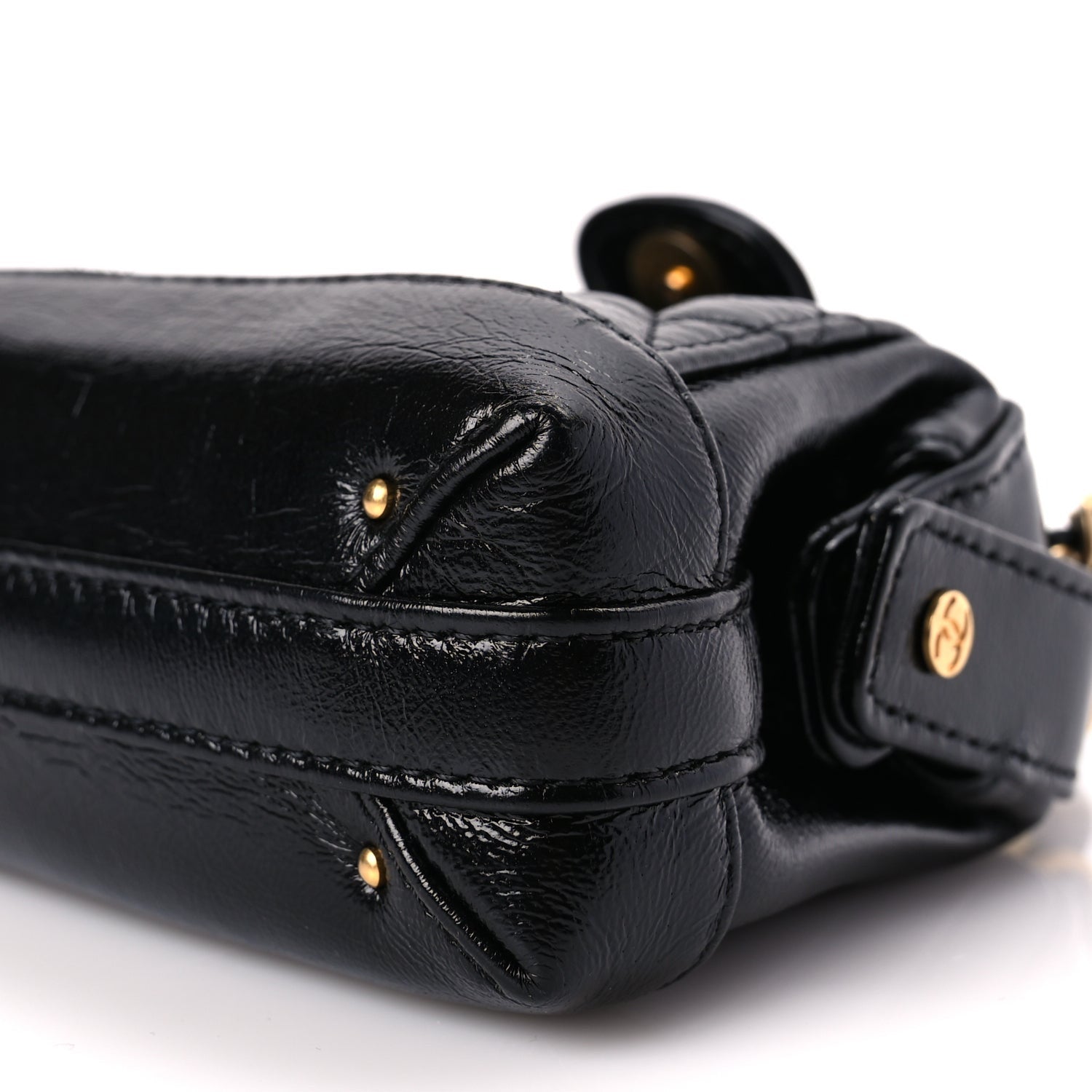 Chanel Shiny Lambskin Quilted Mini Cocodoc Top Handle Bag Black 9 of 9