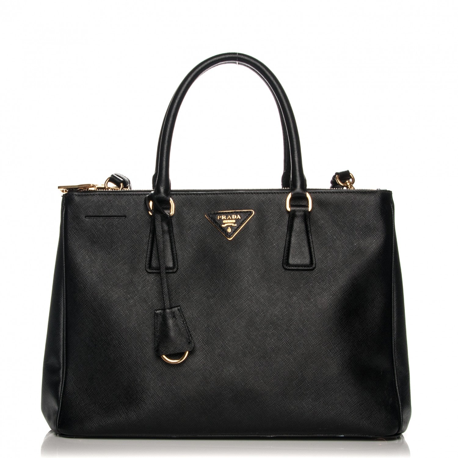 Prada Saffiano Medium Galleria Double Zip Tote Black 1 of 8