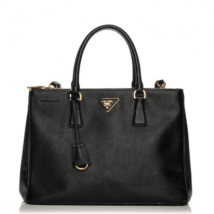 Prada Saffiano Medium Galleria Double Zip Tote Black 1 of 8