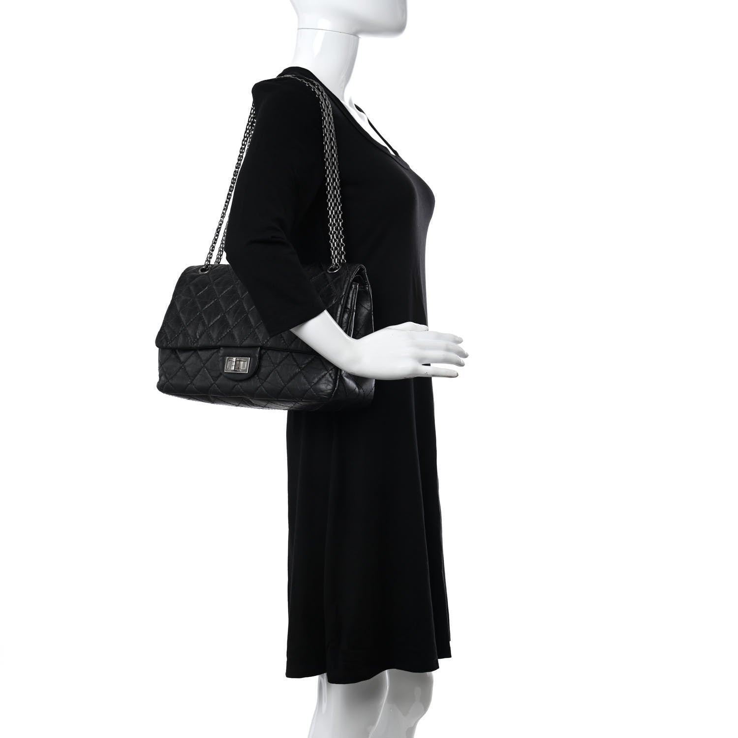 Chanel Aged Calfskin Quilted 2.55 Reissue 227 Flap Black 2 of 9