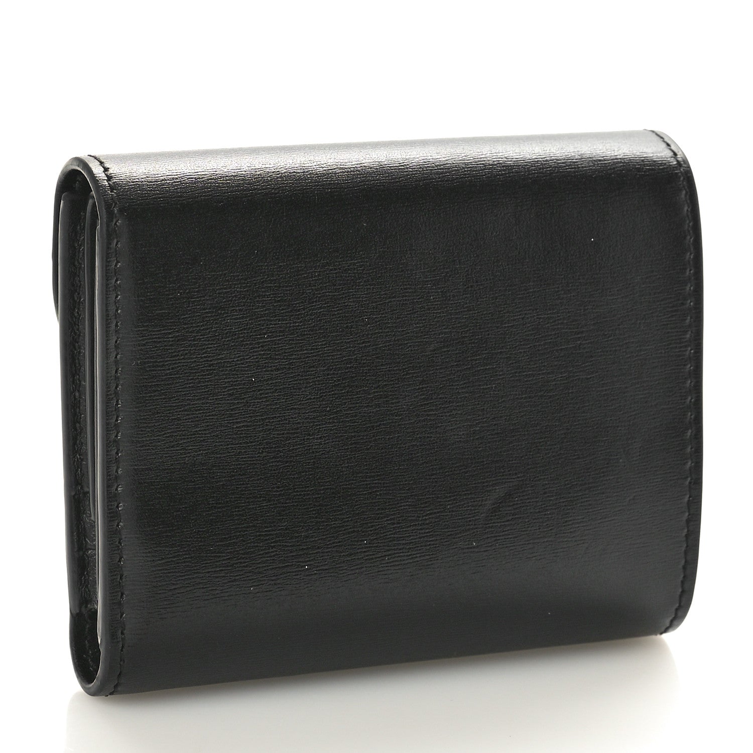 Celine Shiny Calfskin Small Triomphe Wallet Black 3 of 11