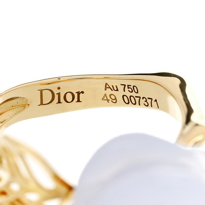 Christian Dior 18K Yellow Gold Diamond Chalcedony Rose Dior Pre Catelan Ring 49 4.75 5 of 5