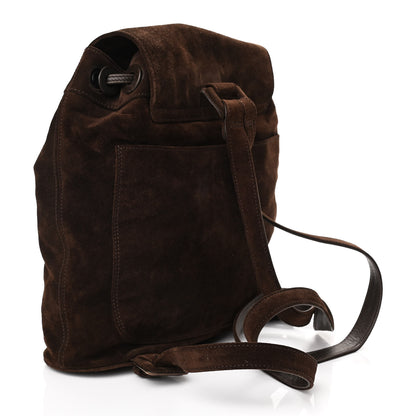 Chanel Suede CC Drawstring Backpack Brown 2 of 9