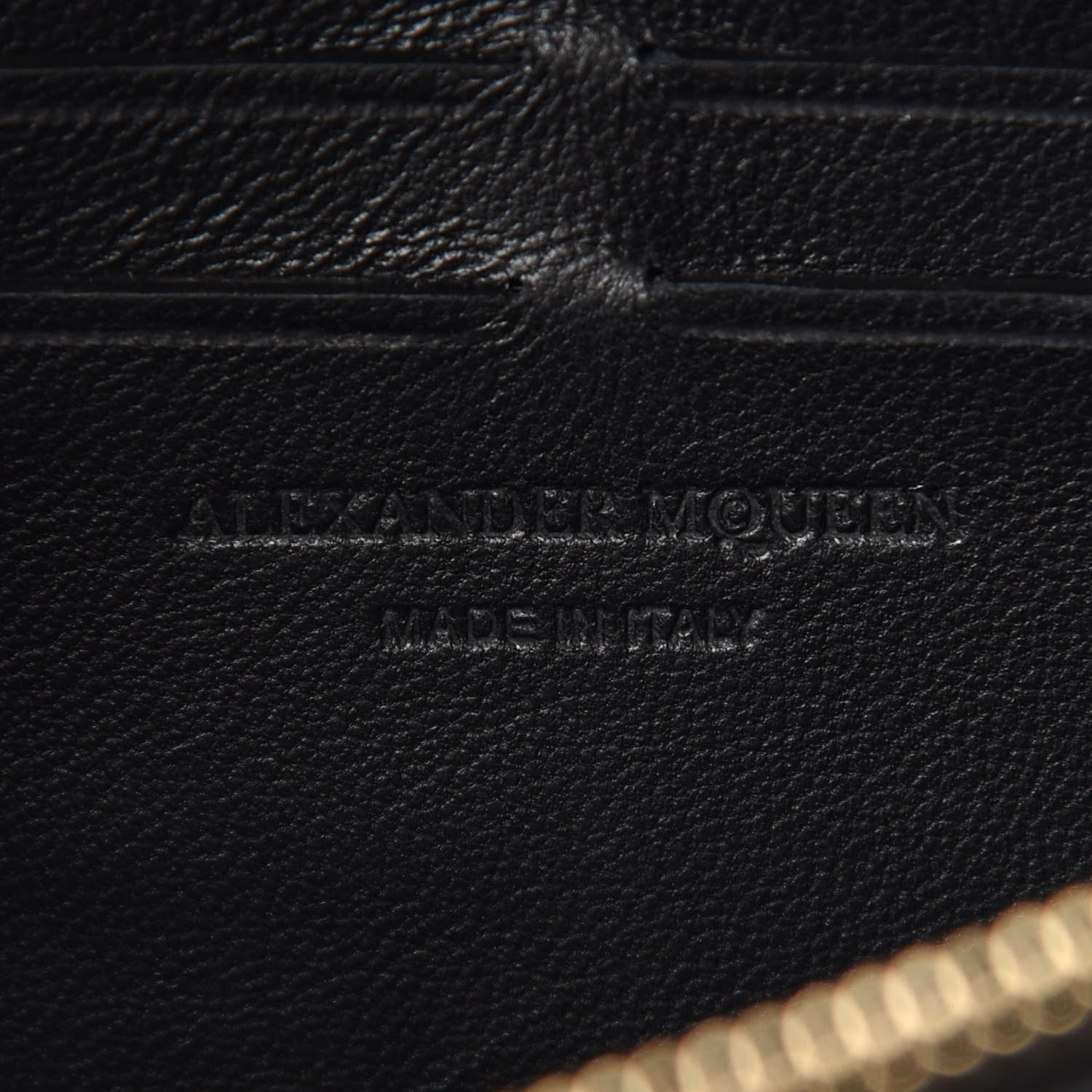 Alexander McQueen Pebbled Calfskin Skull Wallet on Chain Black 6 of 9