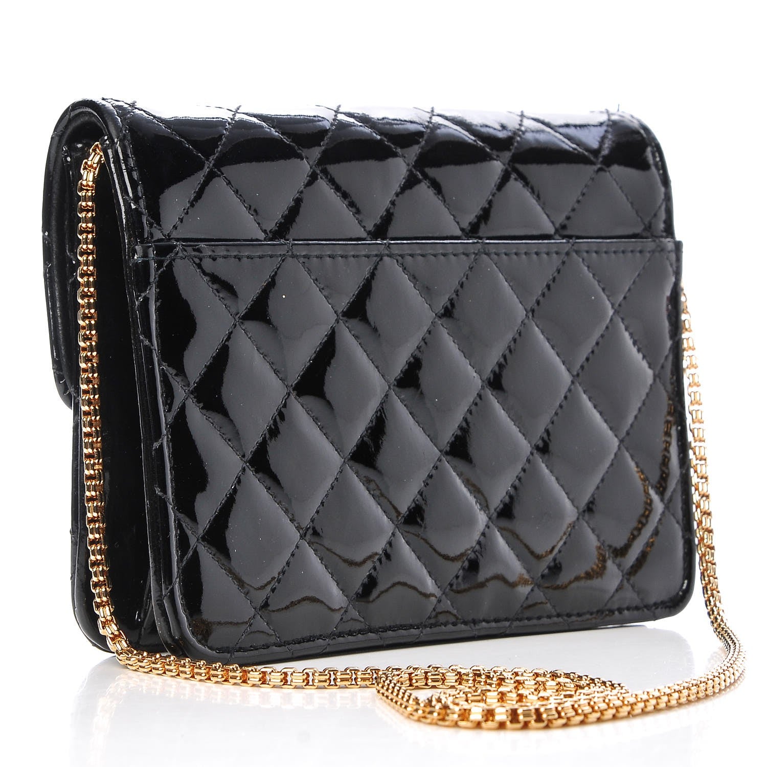 Chanel Patent Quilted Mini Flap Black 4 of 8