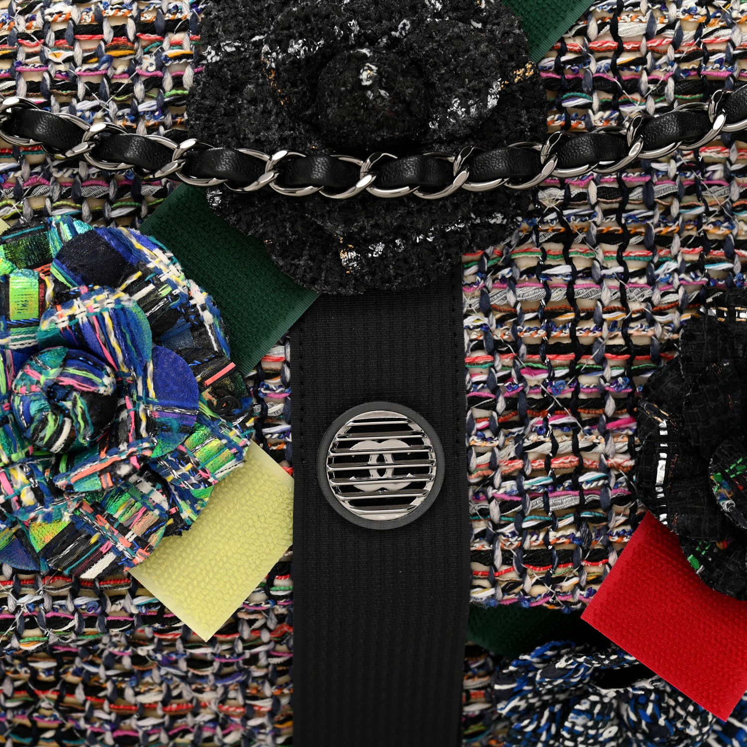 Chanel Tweed Camellia Flap Bag Multicolor 8 of 10