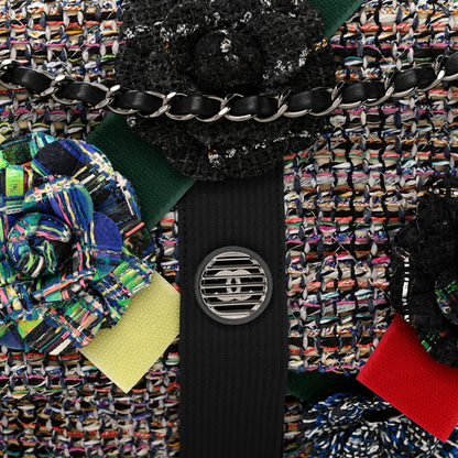 Chanel Tweed Camellia Flap Bag Multicolor 8 of 10