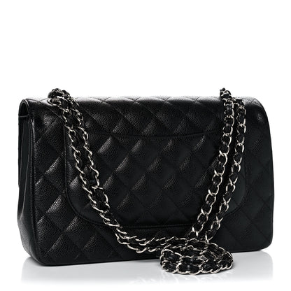 Chanel Caviar Quilted Jumbo Double Flap Black 3 of 16
