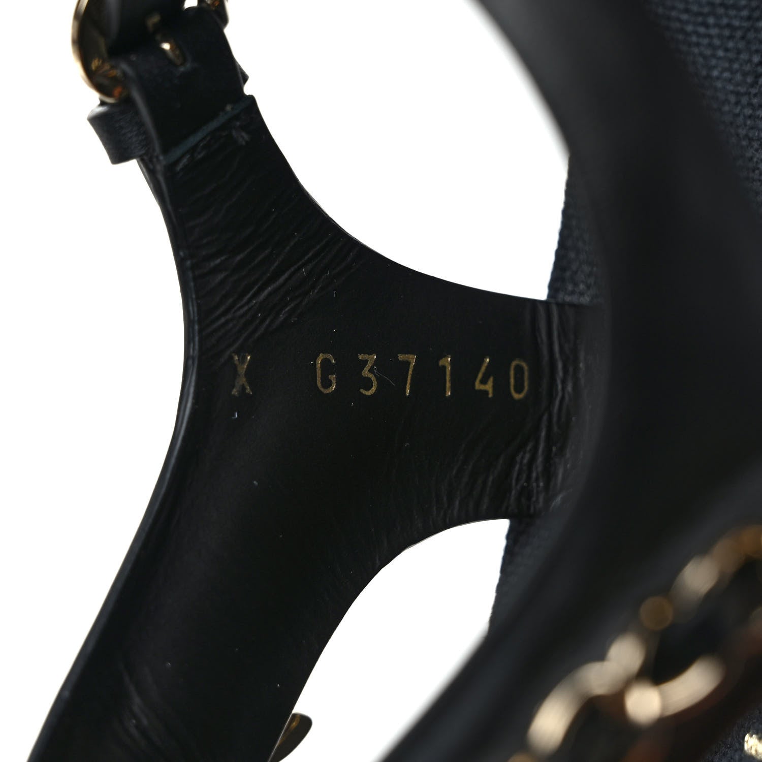 Chanel Calfskin Chain Platform Sandals 37 Black 8 of 8