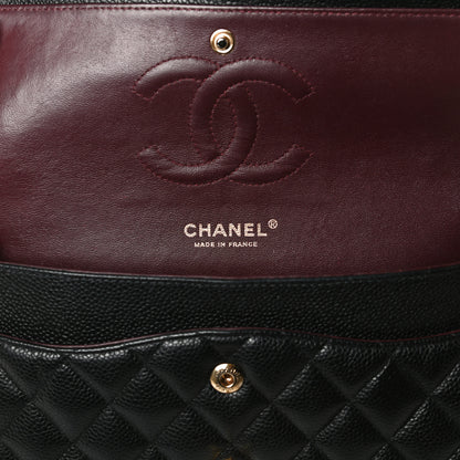 Chanel Caviar Quilted Medium Double Flap Black 5 of 17