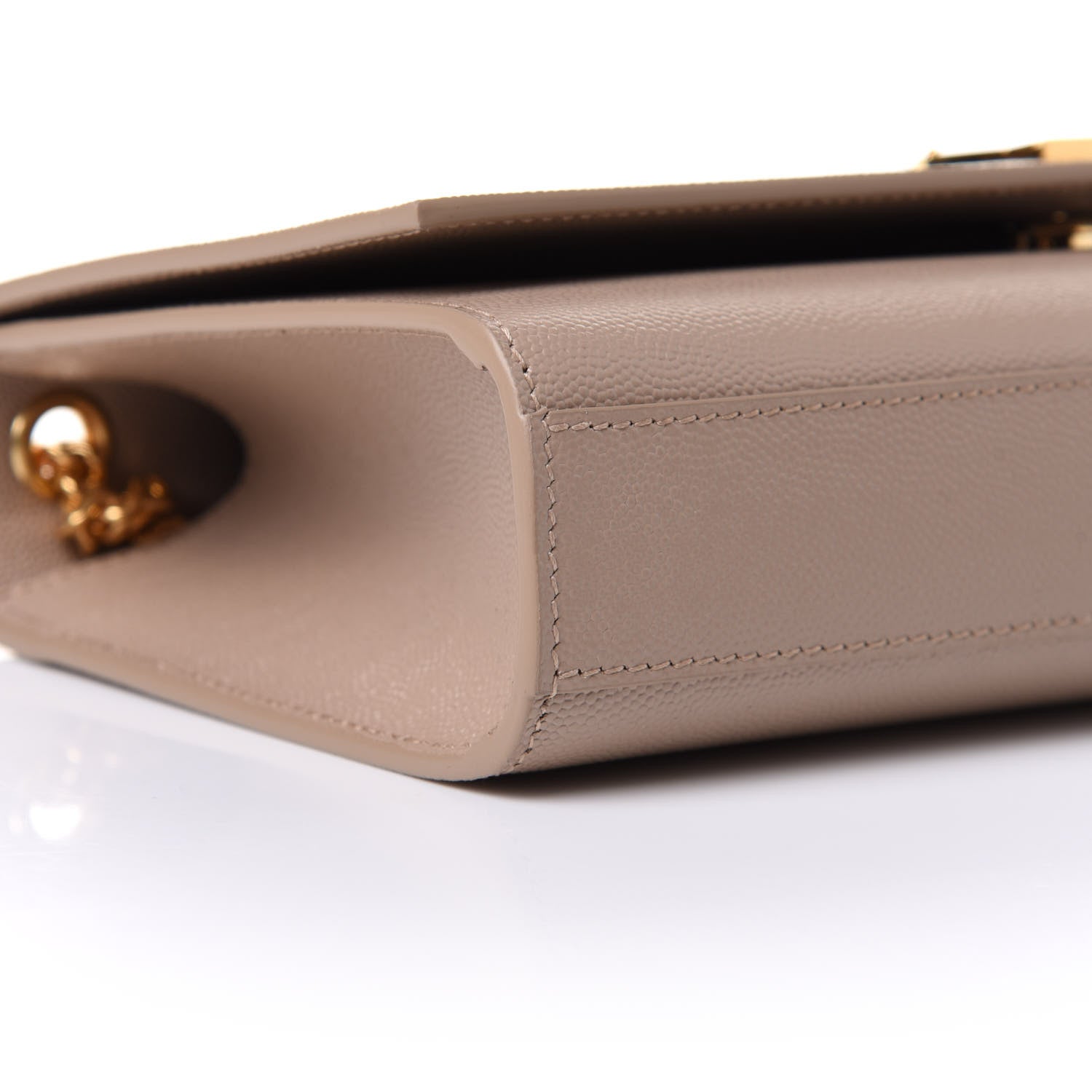 Saint Laurent Grain De Poudre Medium Monogram Kate Satchel Dark Beige 10 of 11