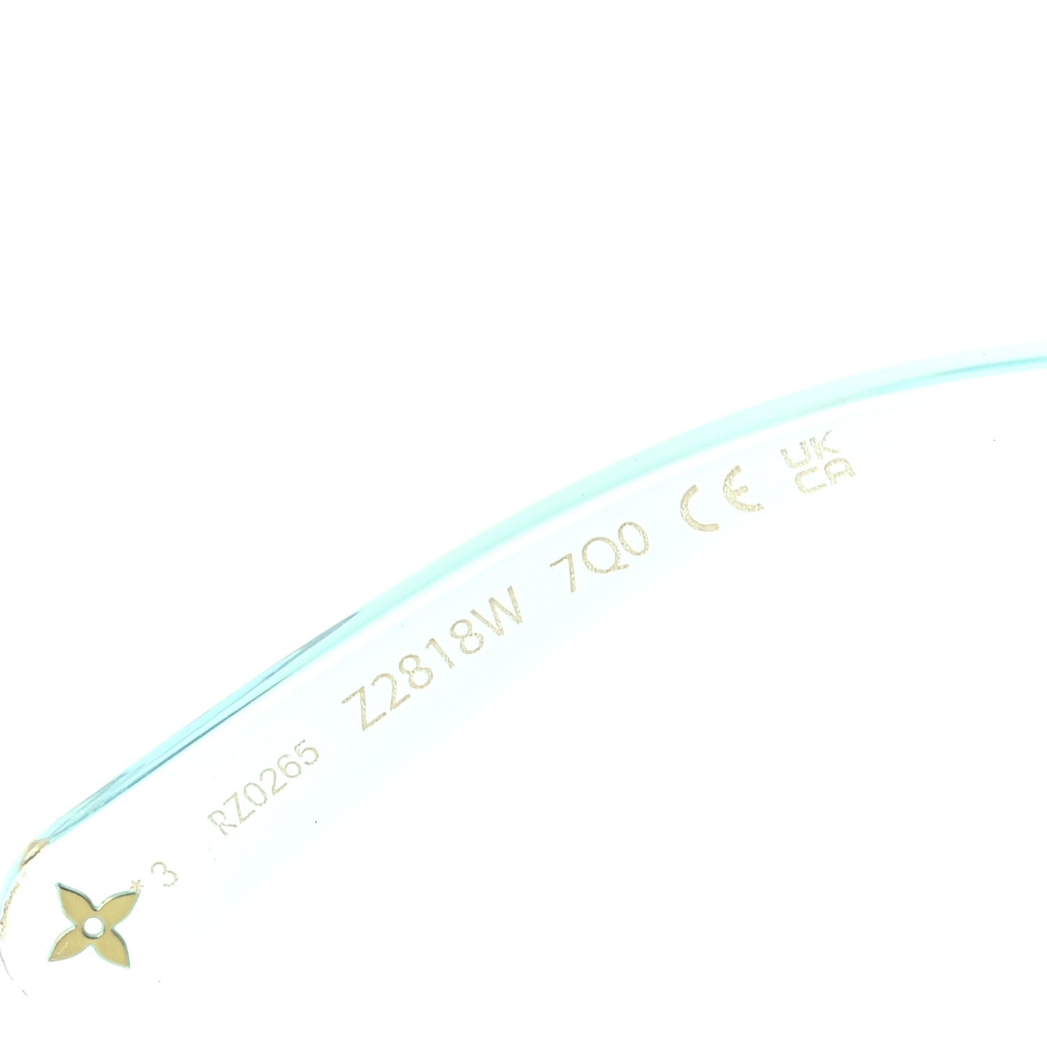 Louis Vuitton Acetate S Lock Cat Eye Sunglasses Z2818W  Crystal Blue 5 of 8