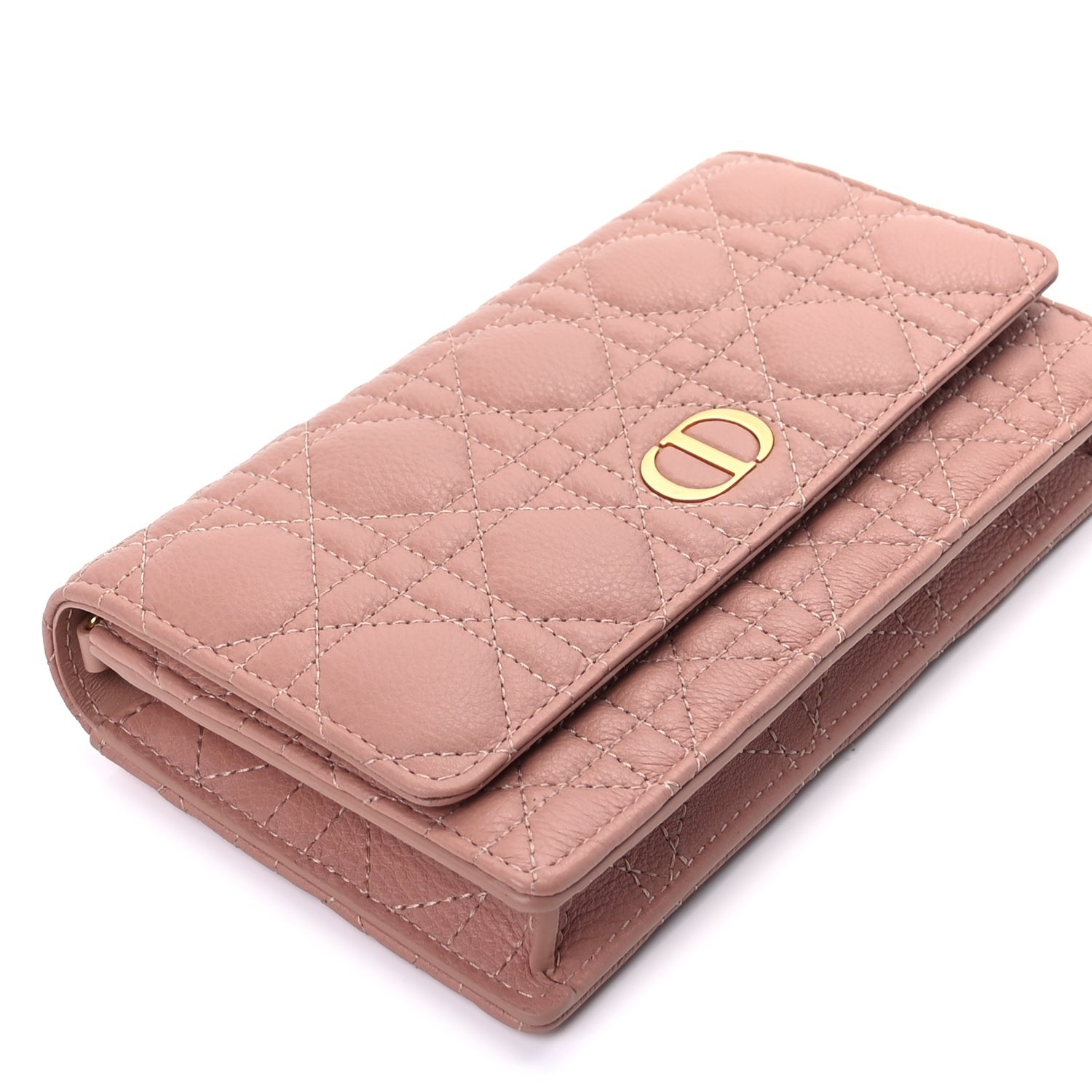 Christian Dior Supple Calfskin Caro Pouch with Chain Rose Des Vents 7 of 8