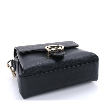 Gucci Dollar Calfskin Interlocking G Crossbody Bag Black 3 of 7
