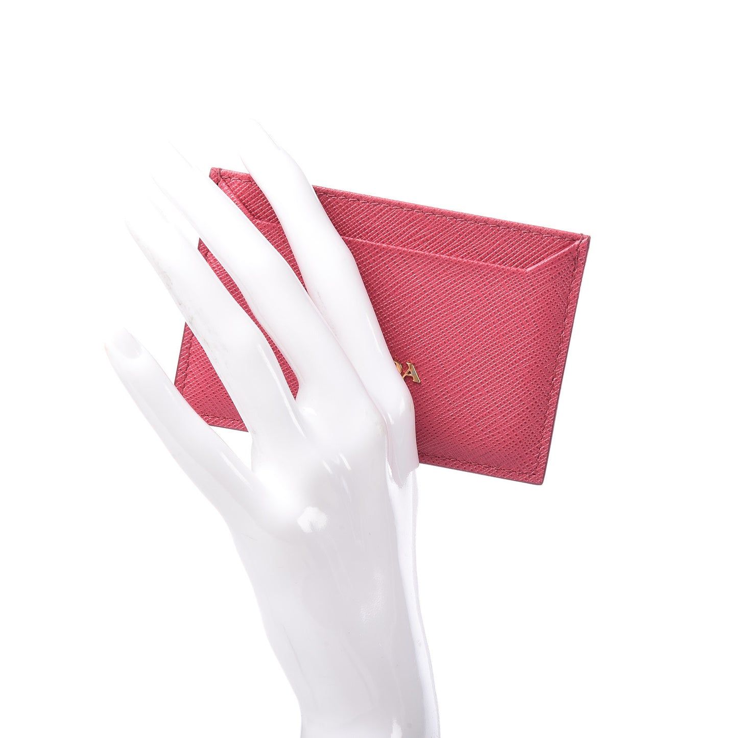 Saffiano Metal Card Case Peonia