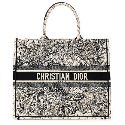 Christian Dior Canvas Embroidered Large Zodiac Book Tote Latte Multicolor 1 of 7